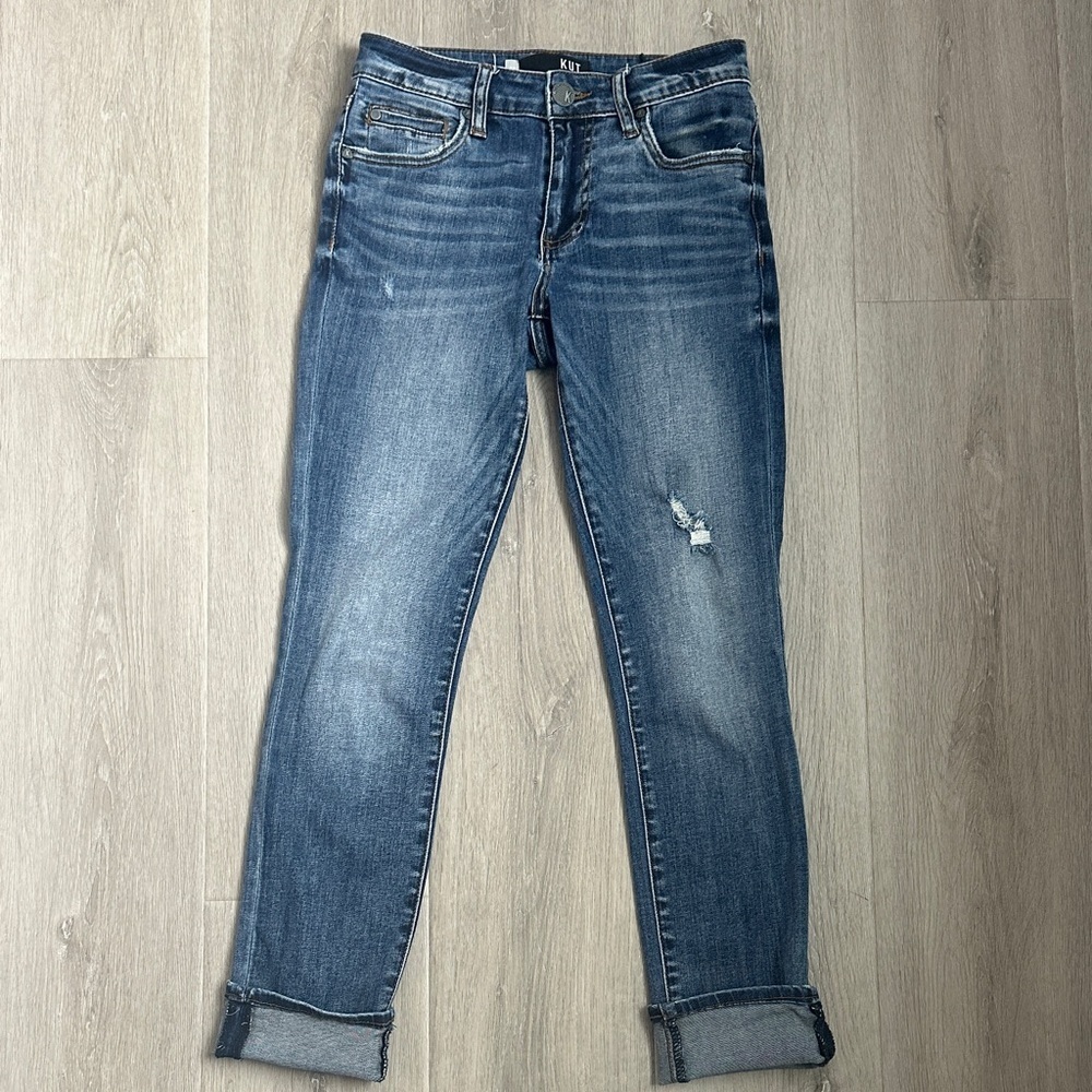 Kut from the Kloth Dark Blue Ankle Jeans size 00